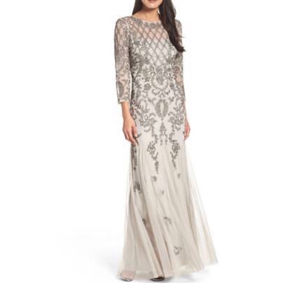Adrianna Papell Evening Beaded Gown 4